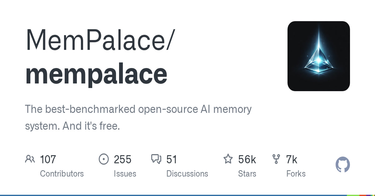 MemPalace - Best-benchmarked open-source AI memory system