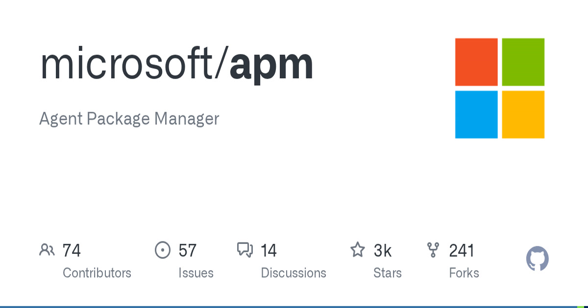 Microsoft Agent Package Manager (APM) — Dependency Manager สำหรับ AI Agents
