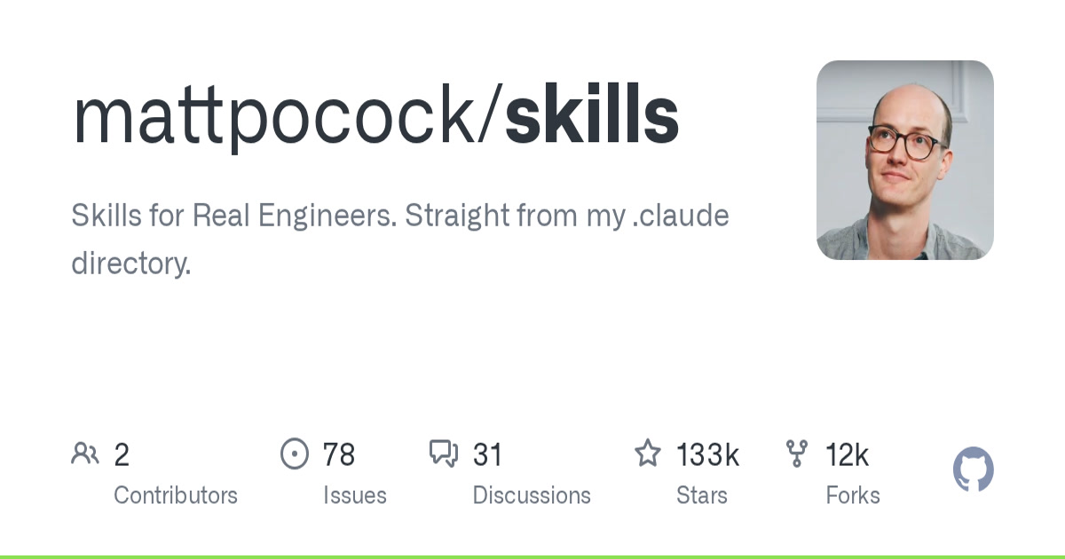 Skills for Real Engineers — ชุด Agent Skills สำหรับ Claude Code/Codex โดย Matt Pocock